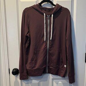 Vuori Women’s Halo Performance Hoodie 2.0 Size Large Elderberry Heather